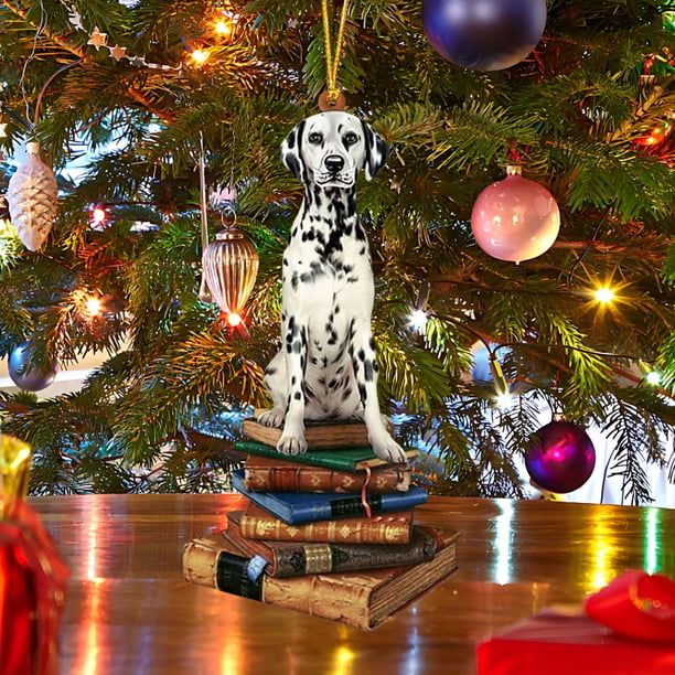 Adorno de árbol de Navidad para perro - Colgante acrílico de 8" para decoración y regalos navideños