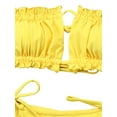 thumbnail image 4 of Bowanadacles Women's Removable Bandeau Bikini Set Strap Wrap Pad High Cut Swimsuit, 4 of 6
