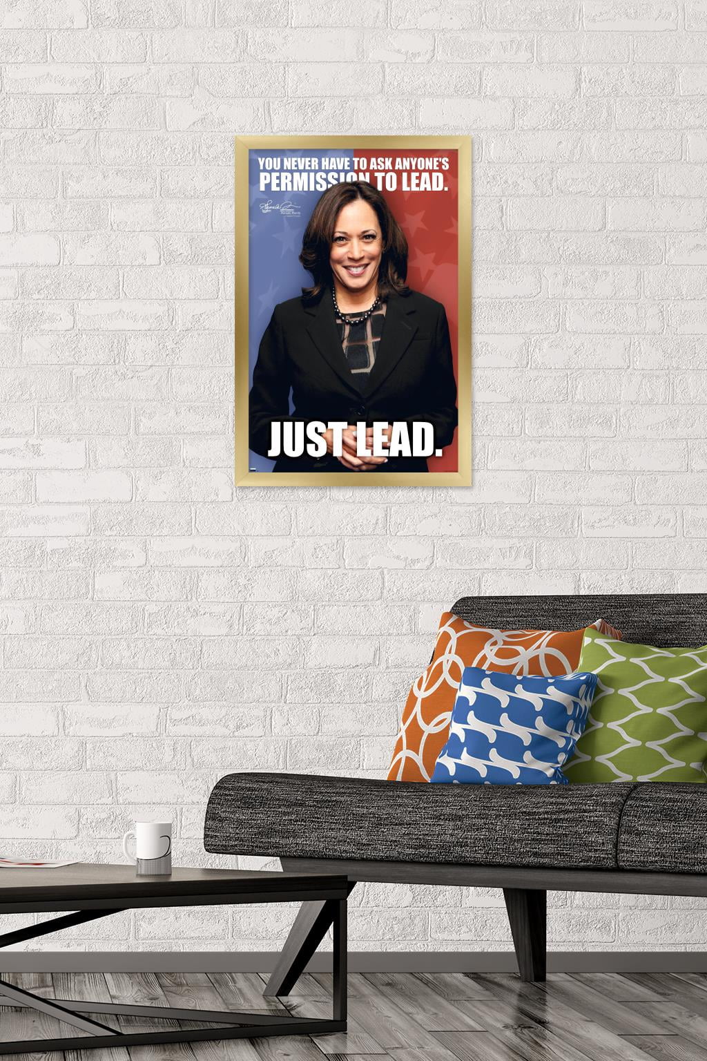 Trends International Kamala Harris - 2021 Vice President Wall Poster 16.5" x 24.25" x .75" Gold Framed Version