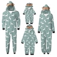 thumbnail image 3 of Odeerbi Christmas Onesie Pajamas for Family Holiday Sleep Jumpsuit Long Sleeve Family Christmas Pajamas Matching Sets Dad Fashion Lattice Print Plush Jumpsuit Sleepwear PJs Set Light Blue, 3 of 6