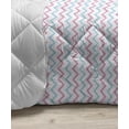 thumbnail image 3 of Herringbone Down Alternative Comforter, Diagonal Style Repeating Pattern Composition of Repeatable Rhombuses, Microfiber Quilt for All Season, 5 Sizes, White and Night Blue, by Ambesonne, 3 of 3