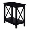 thumbnail image 2 of Convenience Concepts Oxford Chairside End Table with Shelf in Black Wood Finish, 2 of 5