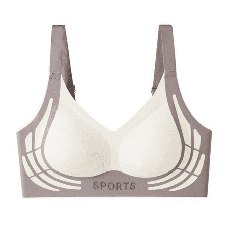 Wireless Bras for Women Soft Support Lift Shockproof Wide Straps Anti-Sagging Breathable Seamless Side Smoothing Enhance Contour Supportive Bralette Seamless Lingerie Underwire-Free Bra