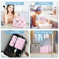 thumbnail image 6 of 3Pcs Cotton Quilted Makeup Bag Set,Large Floral Cosmetic Bag，Aesthetic Toiletry Travel Makeup Bag Set and Cute Flower Bag for Women Girls, 6 of 6