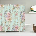 thumbnail image 2 of European Retro Flowers Leaves Shower Curtains Printrd Bathroom Curtains Waterproof Fabric, 2 of 7