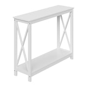 HomGarden Modern Narrow White Console Table MDF Sofa Side Table for Indoor Living Room Entryway