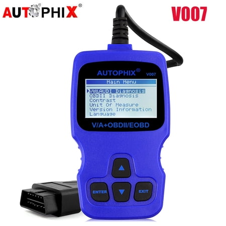 Autophix V007 Car Code Reader OBD2 Scanner Fits for VW Audi Seat Skoda Jetta Golf Beetle Touareg GTI Passat Vehicles Check All Systems with Oil Reset EPB Reset OBDII Automotive Diagnostic Tool