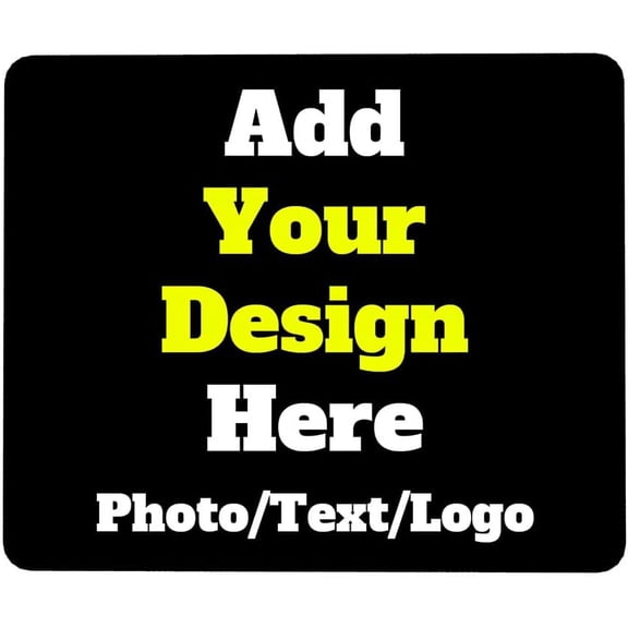 Customized Mousepad Add Your Text Picture Logo Custom Mousemat for Office Home Bedroom Desk Personalized Customize Mousepads Gifts Computer Desk Accessories, BlackA