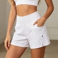 thumbnail image 3 of Athletic Running Shorts for Women Summer Elastic High Waisted Loose Casual Beach Shorts with Pockets, 3 of 6