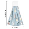 thumbnail image 6 of Yayeee Kitchen Hanging Hand Towels Set of 2 with Loop Bathroom Absorbent Tie Towel, Blue Rabbits, 6 of 7