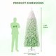 thumbnail image 4 of Historyli Árbol de Navidad de 7,5 pies con luces artificiales de nieve flocadas, base plegable, blanco, verde, para fiestas en casa y oficina, 4 of 9