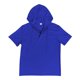 thumbnail image 3 of Camisas de Manga Corta de los Hombres Delgada con Cordón Botón Arriba con Capucha, Blusa de Poliéster Transpirable para Diario, 3 of 5
