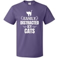 thumbnail image 3 of Inktastic Easily Distracted by Cats T-Shirt, 3 of 5