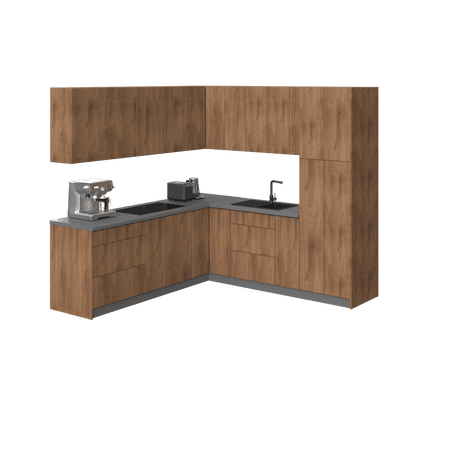 Kitchen Urban Collection Natural Teak Color Base Size 8x8Ft Wide