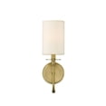 thumbnail image 5 of Z-Lite Ella Transitional Steel Wall Sconce in Polished Nickel and White, 5 of 6