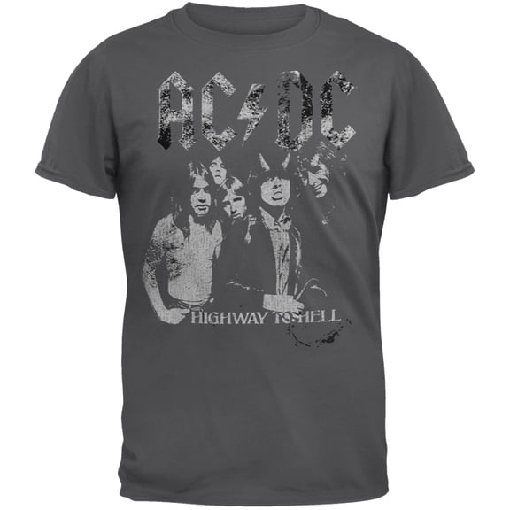 AC/DC Men's Highway To Hell Group Soft Short Sleeve T Shirt