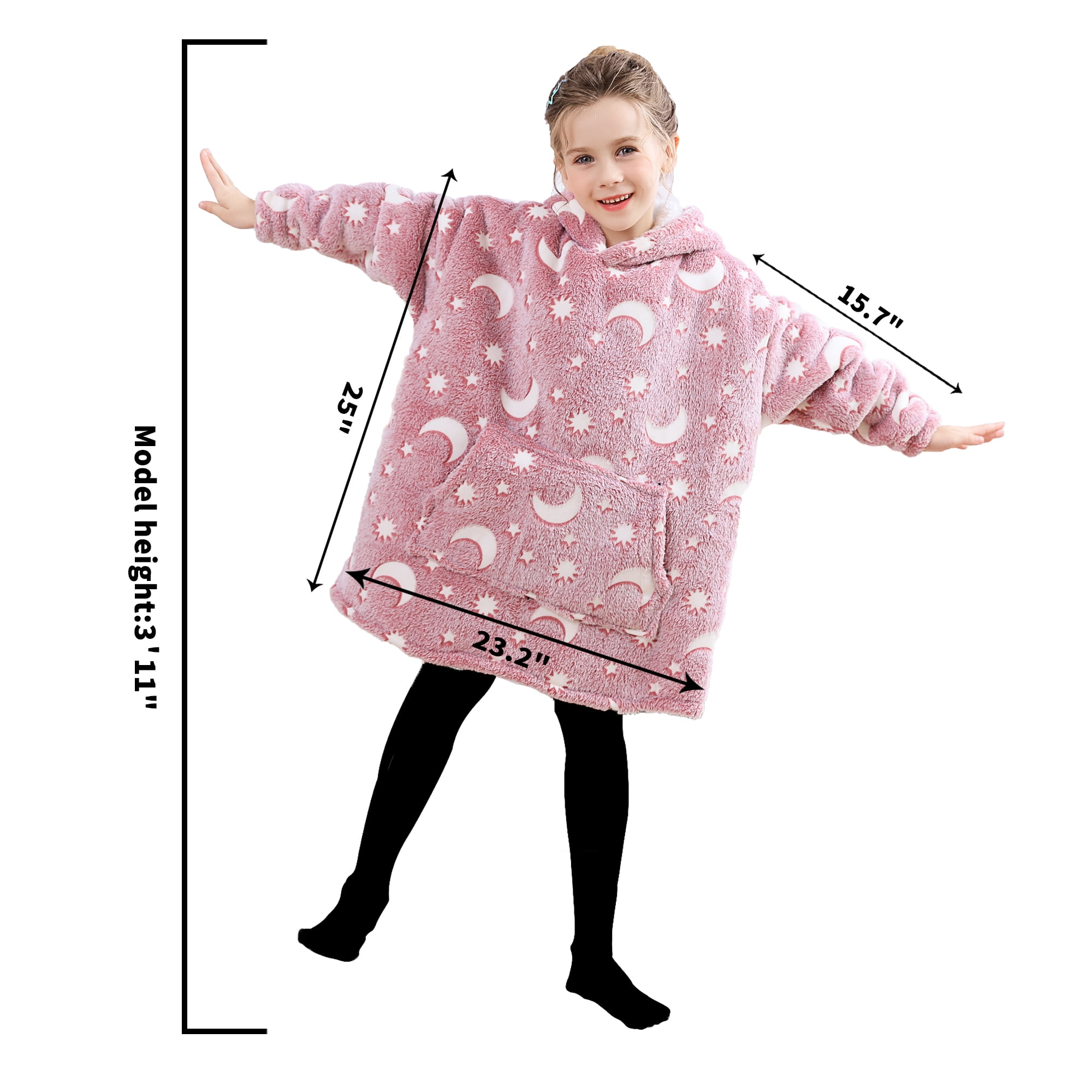 Toddler Blanket Hoodie For Year Old Kids Wearable Blanket Hoodie