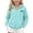 WZWCS-Light Blue Kids Jackets, variant on Hfnxid Girls Full Zip Hoodie Hooded Sweatshirt Cute Bow Print Jacket Casual Fall Winter Outerwear with Pockets Light Blue,11-12 Years