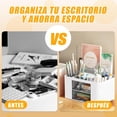thumbnail image 4 of Organizador de Escritorio con cajón, Caja de Almacenamiento de plástico con 5 Compartimentos y 2 cajones, para Escritorio, tocador, Oficina, hogar, 4 of 4