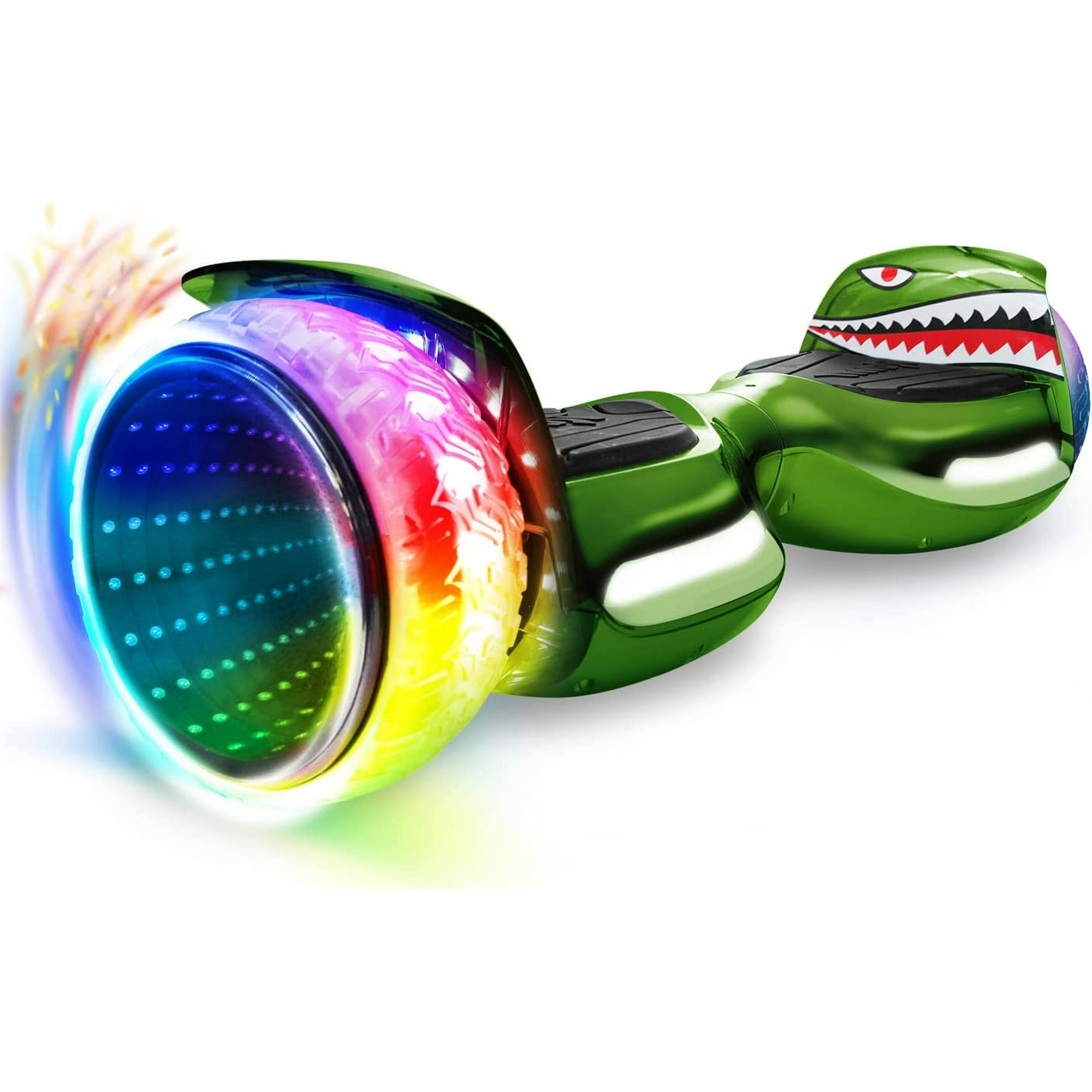 Hoverboard for Kids Teens with Nose Art Shark Design by Rawrr Lite Self Balancing Kids Hover Board with Fighter Jet Theme Transparent Wheels and Bluetooth Speaker Military Green Walmart