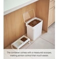 thumbnail image 2 of Yamazaki Home Pet Food Storage Container - Cat And Dog Food 3 Gallon Holder Bin With Transparent Lid And Handle, Plastic, Large, 15 lbs. | 3.2 gallons | 12 quarts, Airtight, Sloped Interior, Handle, 2 of 7