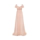 thumbnail image 5 of SAYOO Vestido de maternidad para fotografía Color sólido Fuera del hombro Vestido de gasa Frente Split Vestidos largos de embarazo para sesión de fotos SAYOO casual, 5 of 8