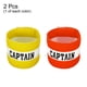 thumbnail image 3 of Brazalete de capitán, banda elástica para entrenamiento de equipo de fútbol, paquete de 2 en naranja y amarillo, 3 of 5