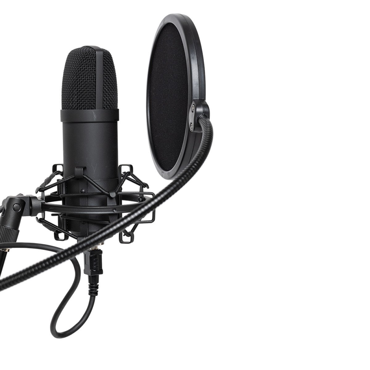 Stagg Sum45 Set Cardioid USB Mic Stand Shock Mount Pop Filter Cable Podcast