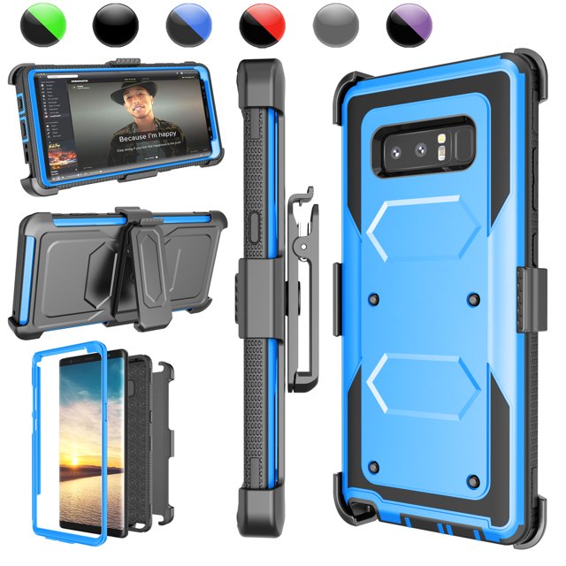 Galaxy Note 8 / S9 Plus / S9 Cases Cover, Galaxy S9 Holster Belt, Heavy Duty Protection Full-body Rugged with Kickstand + Holster Belt Clip Carrying Armor Case Shell