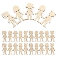 thumbnail image 4 of WEUVEB Wooden People Cutouts for DIY Crafts Sturdy and Reliable Unfinished Wood Decorations Beige 100pcs, 4 of 8