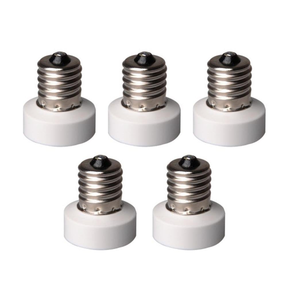 Adamax Intermediate to Candelabra Light Bulb Socket Adapter, 5Pack