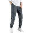 thumbnail image 1 of FOCUSNORM Men Loose Cargo Pants Solid Color Elastic Drawstring Jogger Sweatpants with Pockets Casual Trousers for Streetwear, 1 of 6