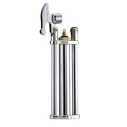 Mini Unique Vintage Soft-Flame Brass Kerosene Lighter, Refillable, Portable, Flip-Top & Side-Slide, Grinding Wheel, Electroplated Chrome Color, Creative, Gift for Men, Thorens Three-Section Stick
