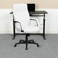 thumbnail image 2 of Flash Furniture Hansel High Back White LeatherSoft Executive Swivel Ergonomic Office Chair with Memory Foam Padding and Arms, 2 of 13