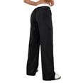 thumbnail image 4 of Women's Wide Leg Track Pants with Pockets, High Waisted Drawstring Sweatpants, Side Stripe Casual Lounge Workout Pants, 4 of 8