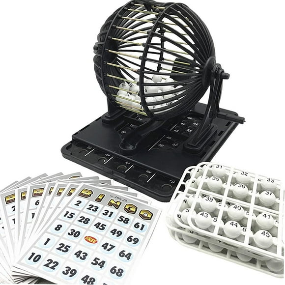 Machine à Bingo de Luxe Portable Chips de Bingo pour Jeu de Divertissement à Domicile Adultes Enfants