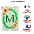 thumbnail image 5 of America Forever Spring Monogram Garden Flag Letter M 12.5 x 18 inches Double Sided Vertical Outdoor, Yard, Lawn, Beautiful Flowers, Green Ivy, Floral Wreath, Summer Flower Garden Flag, 5 of 5
