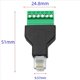 thumbnail image 4 of 10 Adaptadores de Bloque de Terminales de Tornillo de 6 Pines A RJ12 Macho para Extensión de Cable de Teléfono Cat3, Conectores Modulares RJ12 6P6C, 4 of 5