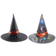 thumbnail image 1 of Sombrero resplandeciente de Halloween Niños Fiesta de adultos Fiesta de baile Vestir Sombrero de bruja Wmkox8yii fhajkh1394, 1 of 3