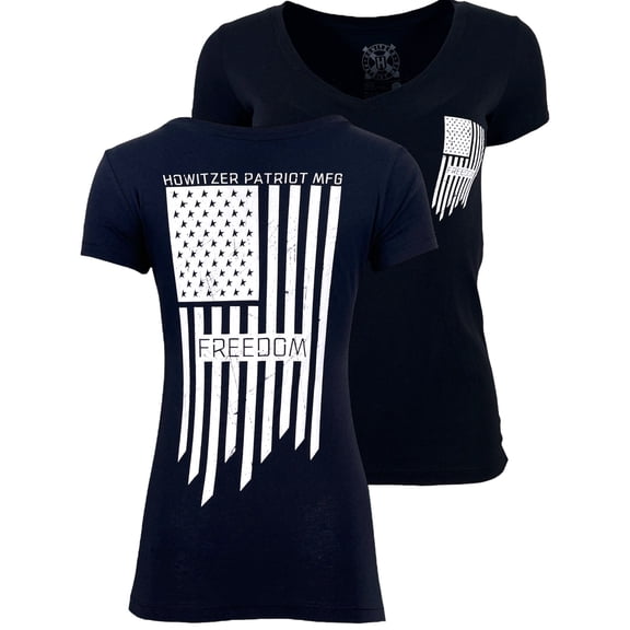 Howitzer Style Women's T-Shirt Sharp Flag Military Grunt MFG