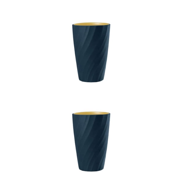 Wosthever Taza roscada de doble capa, tazas de con personalidad, reutilizable, de dibujos animados, a la moda, soporte para de , regalos para Azul oscuro 301-400ml 2Conjunto