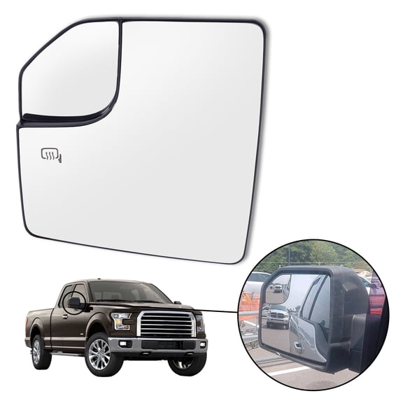 Yiyasu Left Driver Side Mirror Glass Heated for Ford F150 F-150 2015-2020 Pickup