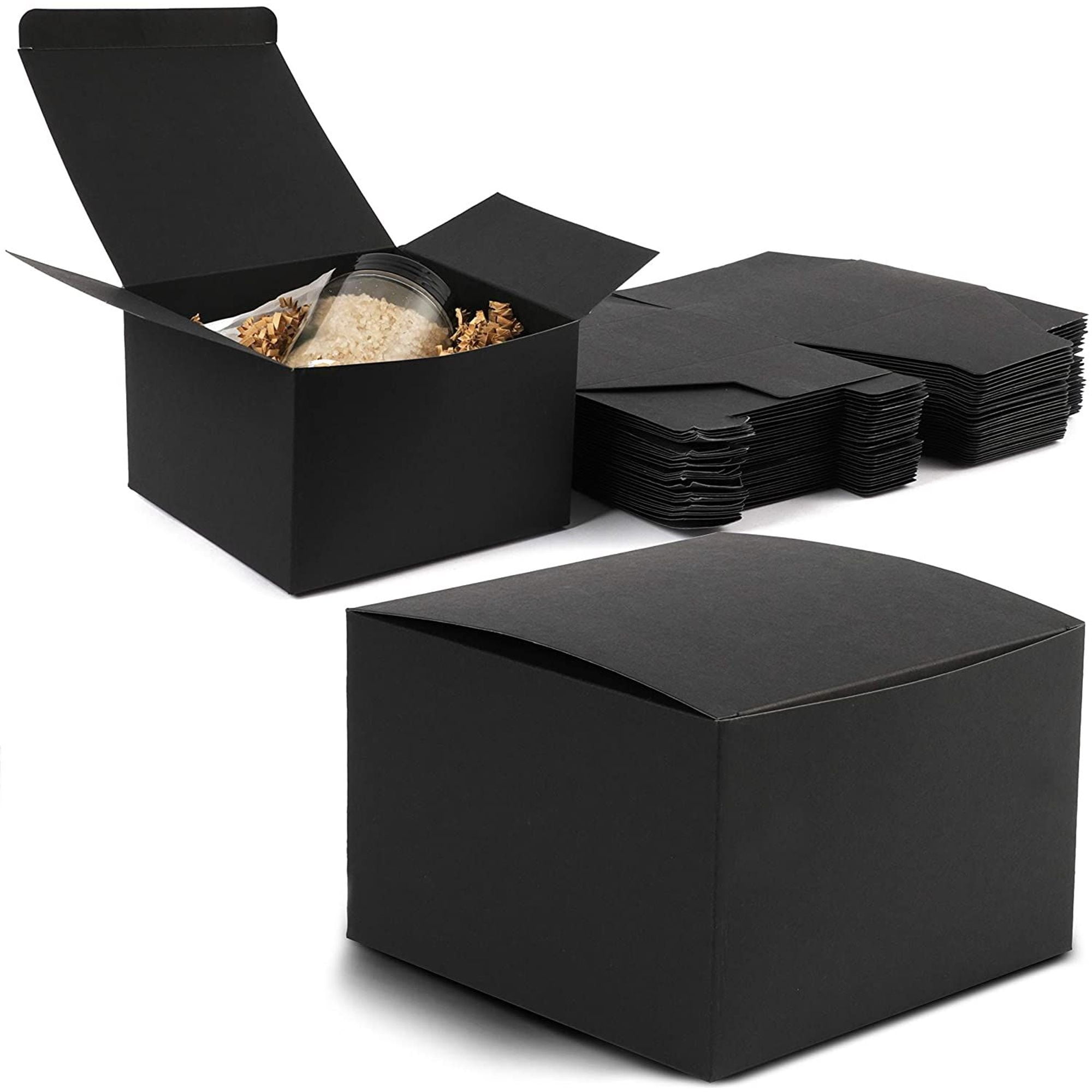 Pack Black Cardboard Paper Gift Boxes With Lid X X For