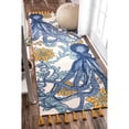 thumbnail image 3 of Nuloom  Handmade by Thomas Paul Cotton Printed Octopus Runner Rug, 3 of 3