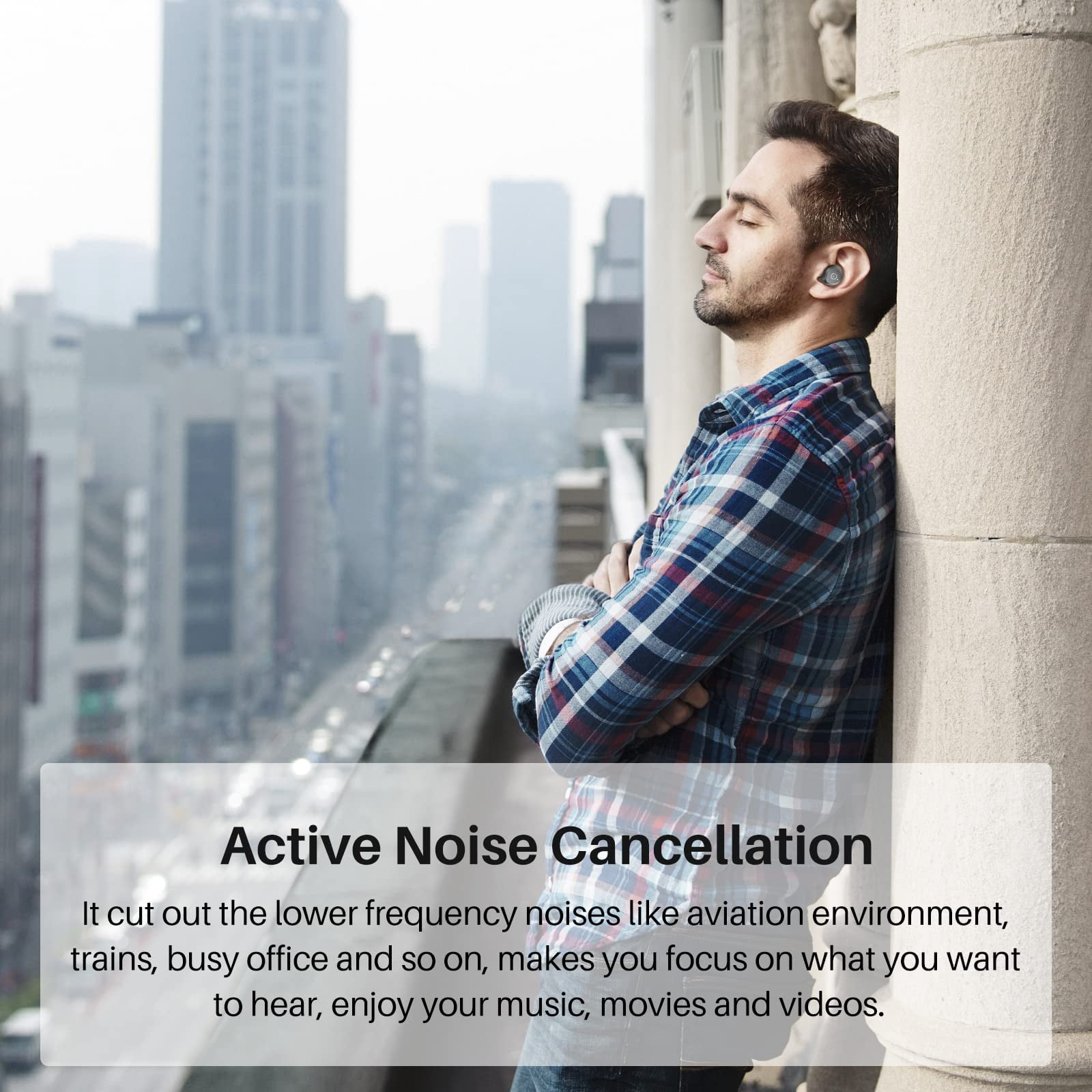 TOZO Bluetooth 5.3 Wireless Earbuds, Noise Cancelling Mics, Deep Bass, 59H Playtime, IPX6 Waterproof, Wireless Charging