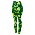 thumbnail image 6 of BOOMILK Leggings for Women St. Patrick's Day Shamrock Print Trendy High Waist Workout Leggings Slim Stretch Yoga Pants Green, 6 of 6