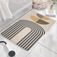thumbnail image 3 of Brown Boho Geometric Pattern Flannel Non Slip Door Rugs,Washable Door Mats Indoor,Decorative Door Mats,Dirt-Resistant and Absorbent Doormat for Entrance,Bedroom,Kitchen,Bathroom,23.5x16in(60x40cm), 3 of 5