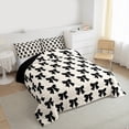 thumbnail image 5 of Manfei Cartoon Black Bow Bedding Comforter Set, Cute Ribbon Bow-tie Twin Comforter Sets, Teens Kids Girls Reversible Bedding Set, Luxury Bedroom Decor, 2-Piece, 5 of 9