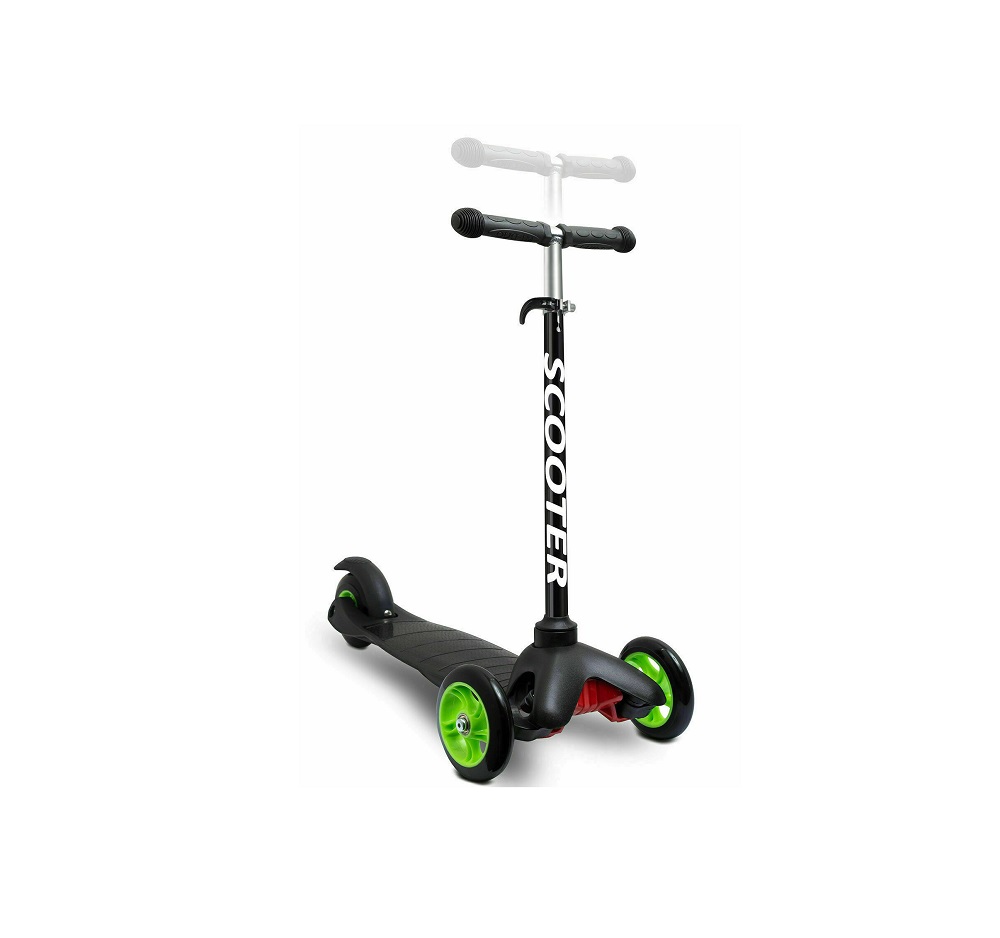 3 Wheel Scooter Deluxe Glider with Kick Go Lean 2 Turn Black Walmart