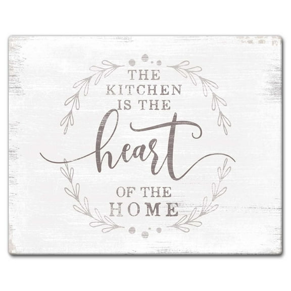 CounterArt "Heart Of The Home" 3mm Heat Tolerant Glass Cutting Board 15" by 12"
